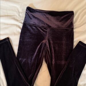 Athleta Velvet Leggings in Deep Purple xs I20